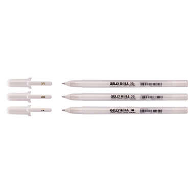 SAKURA Gelly Roll 0.3/0.4/0.5mm POXPGBWH3C White 3 pcs.