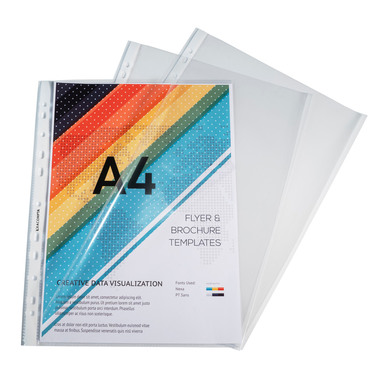 EXACOMPTA Poches présent, lisse A4 5800E PP, perforé, 60my 100 pcs.