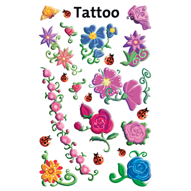 Z-DESIGN Sticker Tattoo 56691 Blumen 3 Stück