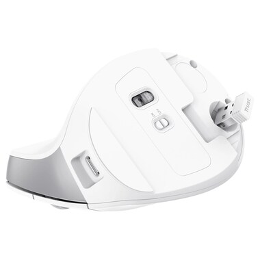 Trust Mouse ergonomico Bayo II bianco