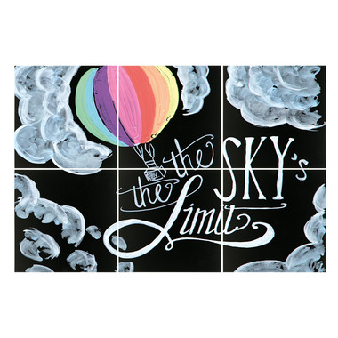 SECURIT Tableau Craie XXL FB-XXL 6 pcs. 40x40x0.2cm