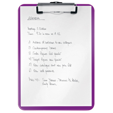 LEITZ Klemmbrett WOW PS A4 39710062 violet 80 Blatt