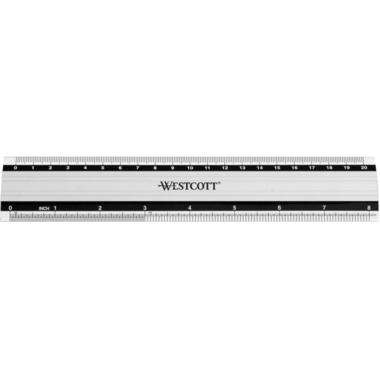 WESTCOTT Règle Alu E-1019000 cm/inch scala