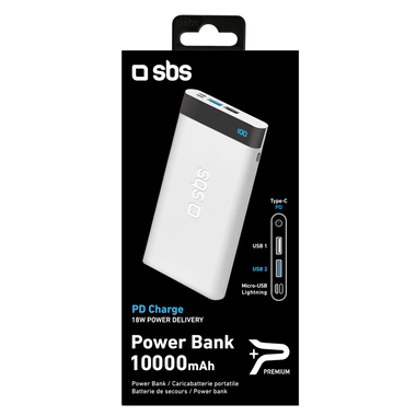 USB Powerbank, Micro USB, Type-C and Lightning