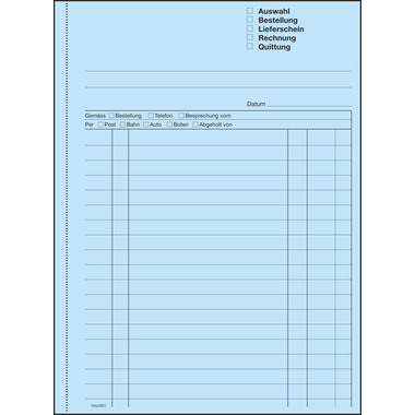 FAVORIT Libro multiuso tedesco A5 9113 OK carta autocopiante 50x2 fogli