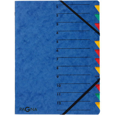 PAGNA Fächermappe EASY A4 24131-02 blau 12 Fächer