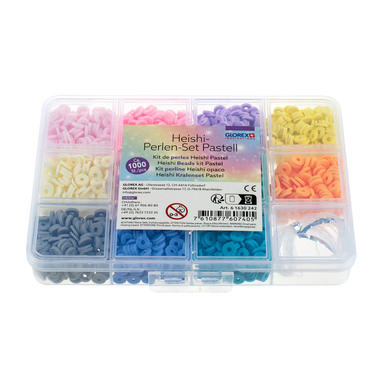 GLOREX Heishi Perlen-Set 61630242 pastel, assortiert 1000 Stück
