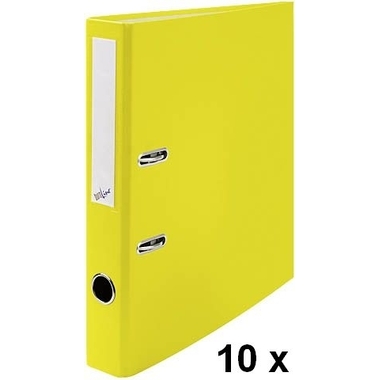 BÜROLINE Ordner 4cm 670091 gelb, 10 Stück A4