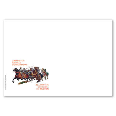 First-day cover «550 years Battles of Grandson and Murten»