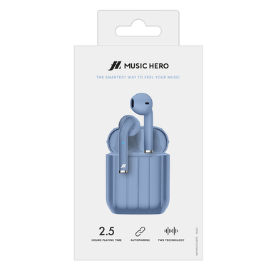 Wireless stereo earphones with 300mAh charging base, multifunction buttons for music and calls