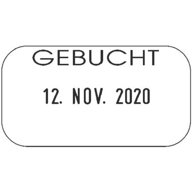 COLOP Datumstempel Gebucht D S260L3/D 24x45mm