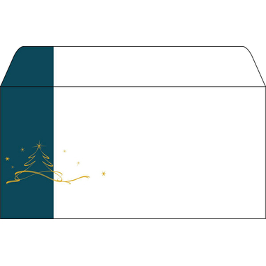 SIGEL Enveloppe de Noël 11x22cm DU254 X-Mas tree papier blanc