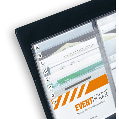 SIGEL Visitenkarten-Mappe 300x180mm VZ175 schwarz für 288 Karten