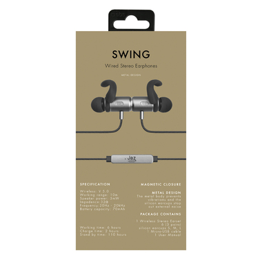 Metallic wireless stereo earphones | JAZ