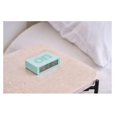 Lexon Digital Alarm Clock Flip Mini Mint