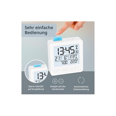 ADE Digitalwecker Weiss