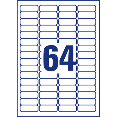 AVERY ZWECKFORM Etiketten 45,7x16,9mm L6021REV2 Sichtreiter 1600 Stück