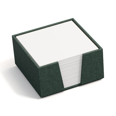 BIGSO BOX OF SWEDEN Porte-bloc James 110x110mm 2711C5901 en lin, vert foncé