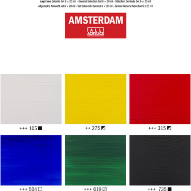 AMSTERDAM Standard Series Acryl Set 17820406 6x20ml