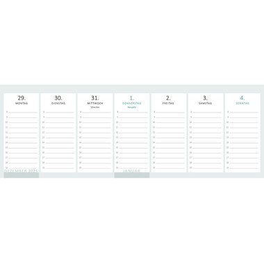 ARS EDITION Tischkalender 2026 13570 Einatmen DE 29.7x11.5cm