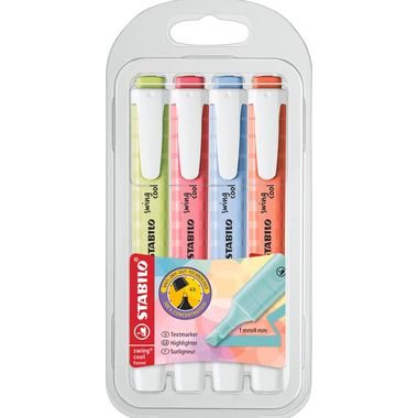 STABILO Textmarker Swing Cool 1-4mm 275/4-08-1 ass. 4 pcs.