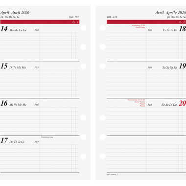 RIDOIDE Timing 2 Wochenkalender 2026 7066910006.26 1W/2S ML 9.3x17.2cm