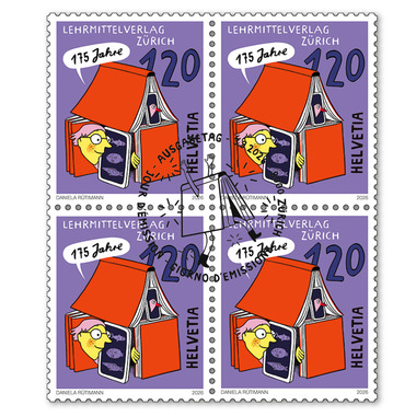 Block of four «175 Jahre Lehrmittelverlag Zürich»