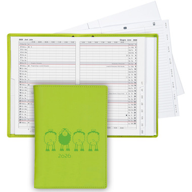 BIELLA Planer Istanbul 2026 855715310026U 1M/2S hellgrün ML 10.6x15.3cm