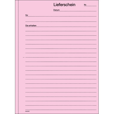 FAVORIT Lieferscheine D A5 9233 OK rot/gelb/weiss 50x3 Blatt