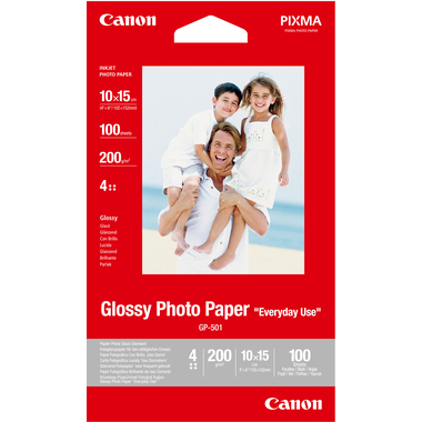 CANON Glossy Photo Paper 10x15cm GP5014x6 InkJet, Everyday 200g 100 Bl.