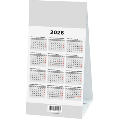 SIMPLEX Cal. de table 3 mois 2026 6370209.26 3M/1P 9.5x20.2cm