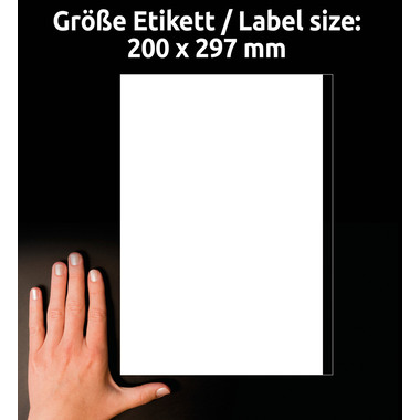 AVERY ZWECKFORM Etichette 200x297mm 3418 bianco 100 pz./100 fogli