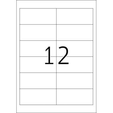 HERMA Universal-Etiketten 97x42,3mm 4669 weiss 1200 St./100 Blatt