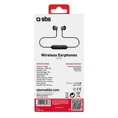 Auricolari wireless semi in-ear in metallo | SBS