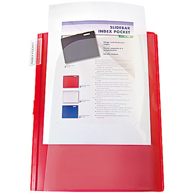 BÜROLINE Cartelle sosp. A4 664062 rosso, con 10 scomp. 3 pezzi