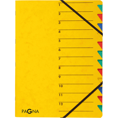 PAGNA Fächermappe EASY A4 24131-05 gelb 12 Fächer