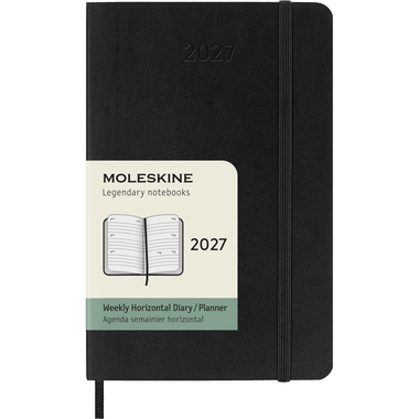 MOLESKINE Agenda Classic Pocket 2027 DSB12WH2Y27 1S/2P nero SC 9x14cm