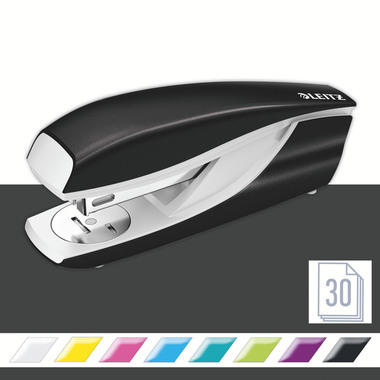 LEITZ Perforateur/Agrafeuse WOW 5095-10-95 noir, Bundle 30 feuilles