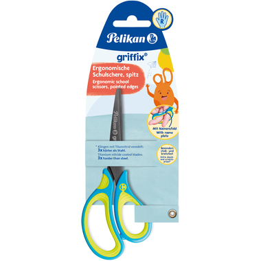 PELIKAN Schere spitz Griffix 810241 fresh blue, Rechtshänder