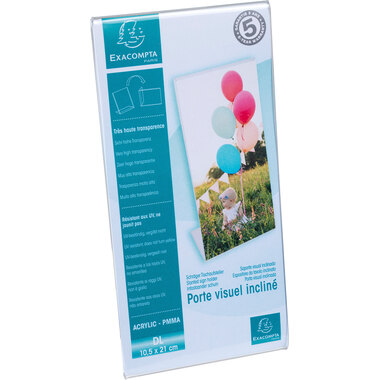 EXACOMPTA Tischaufsteller DL 83058D transparent hoch/quer