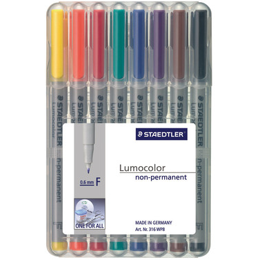 STAEDTLER Lumocolor non-perm. F 316 WP8 8 colori ass.