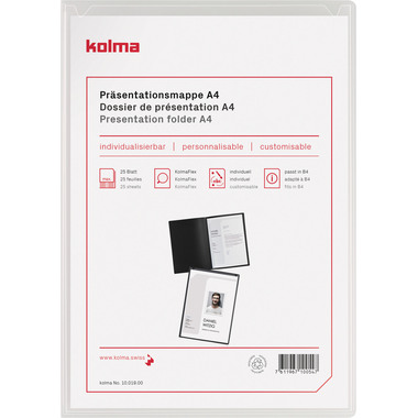 KOLMA Klemmhefter Tender A4 10.019.00 transp.,2-teilig,Klemmsch.