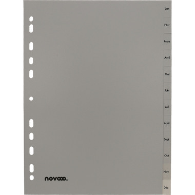 NOVOOO Registro PP A4 40952 grigio Jan-Déc FR