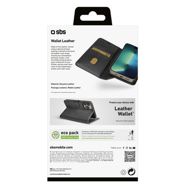 Klapphülle aus echtem Leder für iPhone 14 Pro Max | SBS