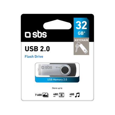 USB 2.0 Stick mit 32 GB und schwenkbarer Abdeckung
