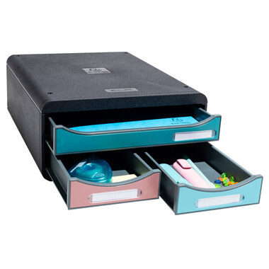 EXACOMPTA Set Tiroires SKANDI A4+ 311606D Small Box, 3 comp.