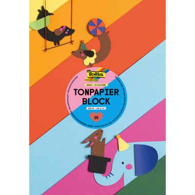 FOLIA Tonpapierblock 130g 600 A4