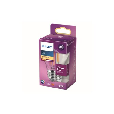 Philips Lampe LEDcla 40W E27 P45 WW CL ND Warmweiss (WW)