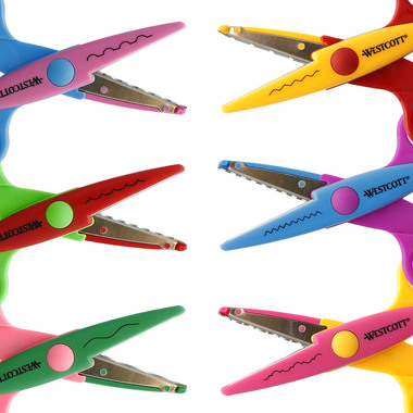 WESTCOTT Set-Ciseaux creatives 14cm E-42515 00 coloré ass.
