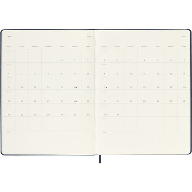 MOLESKINE Agenda Classic X-Large 2026 DHB2012WN4Y26 1W/1S saphir HC 19x25cm